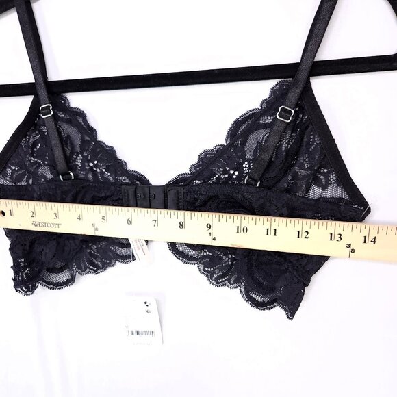 Free People Intimately Bra Lace Sheer Wireless Size Medium Black Adjustible - Picture 11 of 13